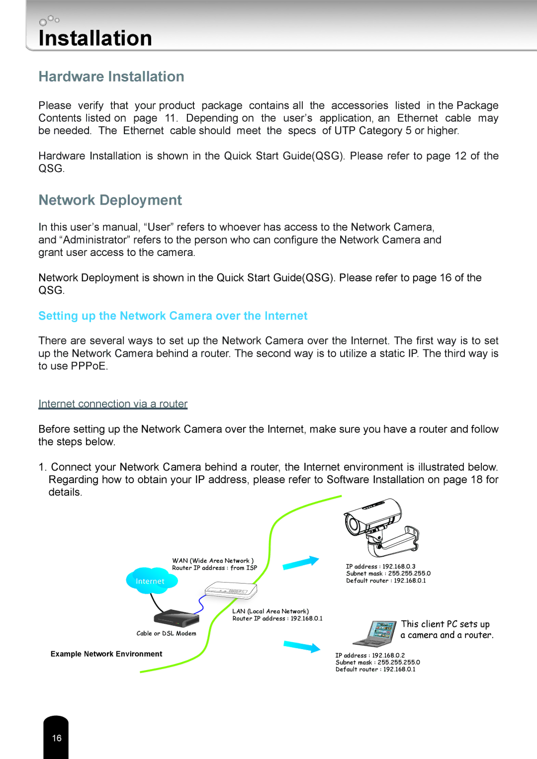 Toshiba IK-WB81A user manual Hardware Installation, Network Deployment 