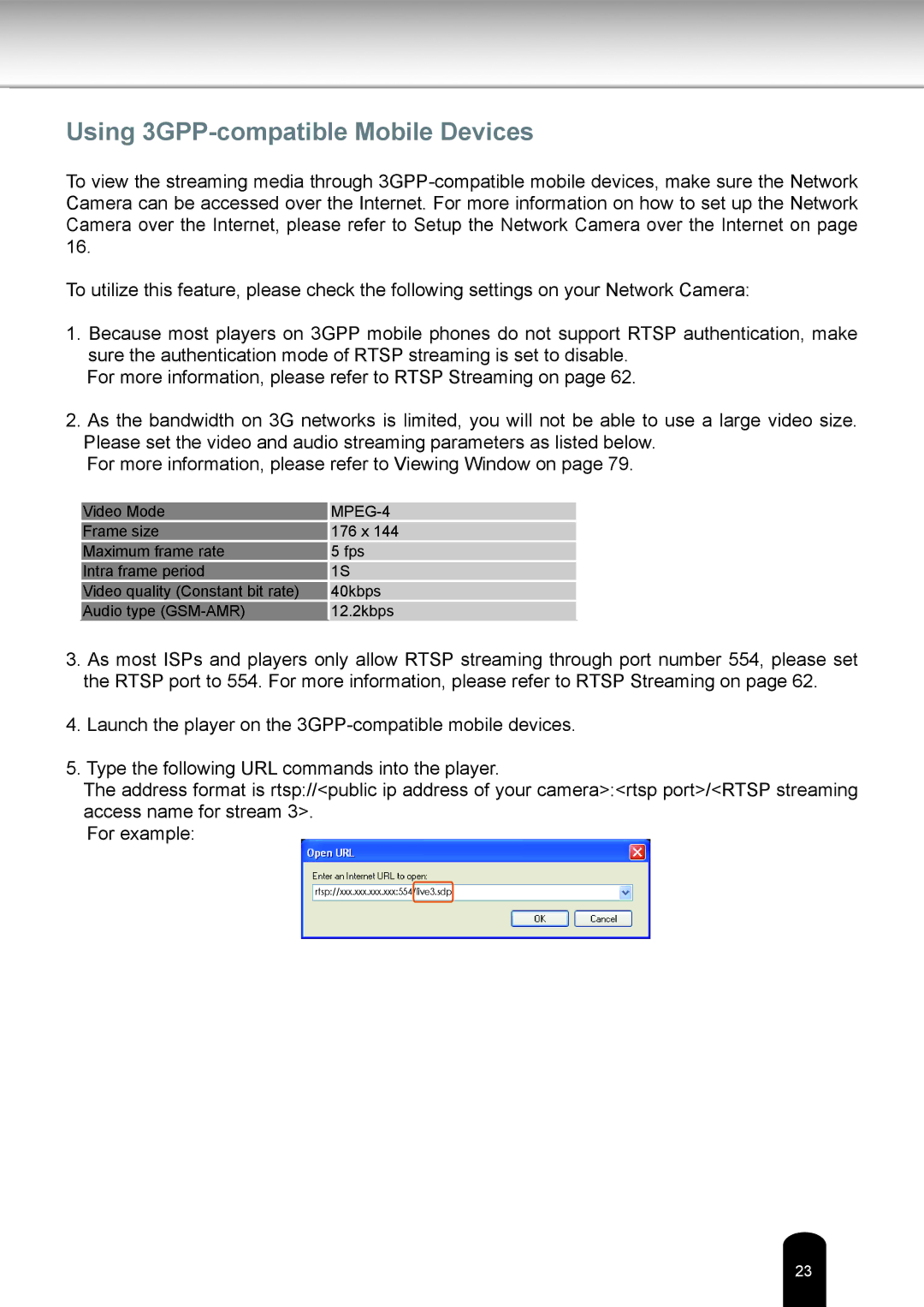 Toshiba IK-WB81A user manual Using 3GPP-compatible Mobile Devices, MPEG-4 