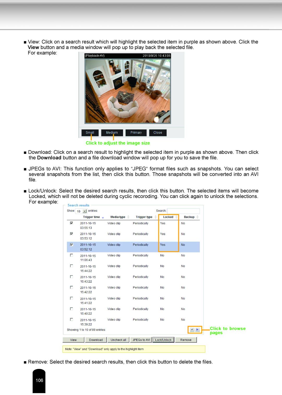 Toshiba IK-WD04A user manual Click to adjust the image size 