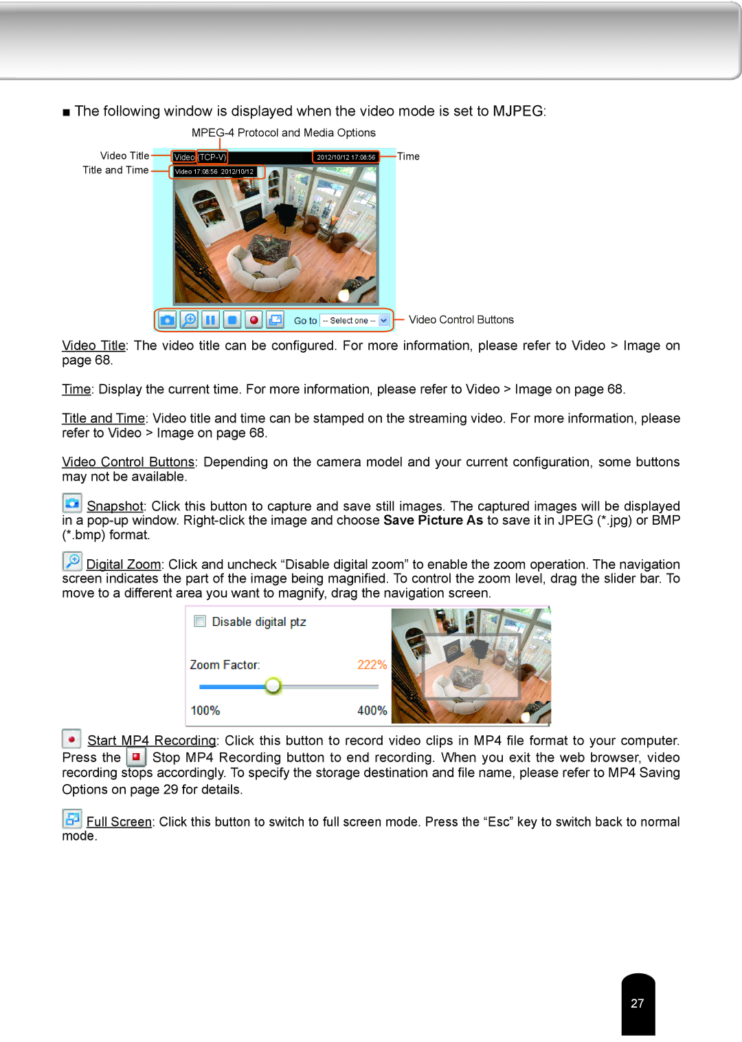 Toshiba IK-WD04A user manual Video Title 