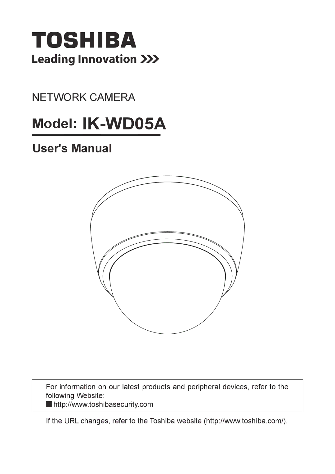 Toshiba user manual Model IK-WD05A 