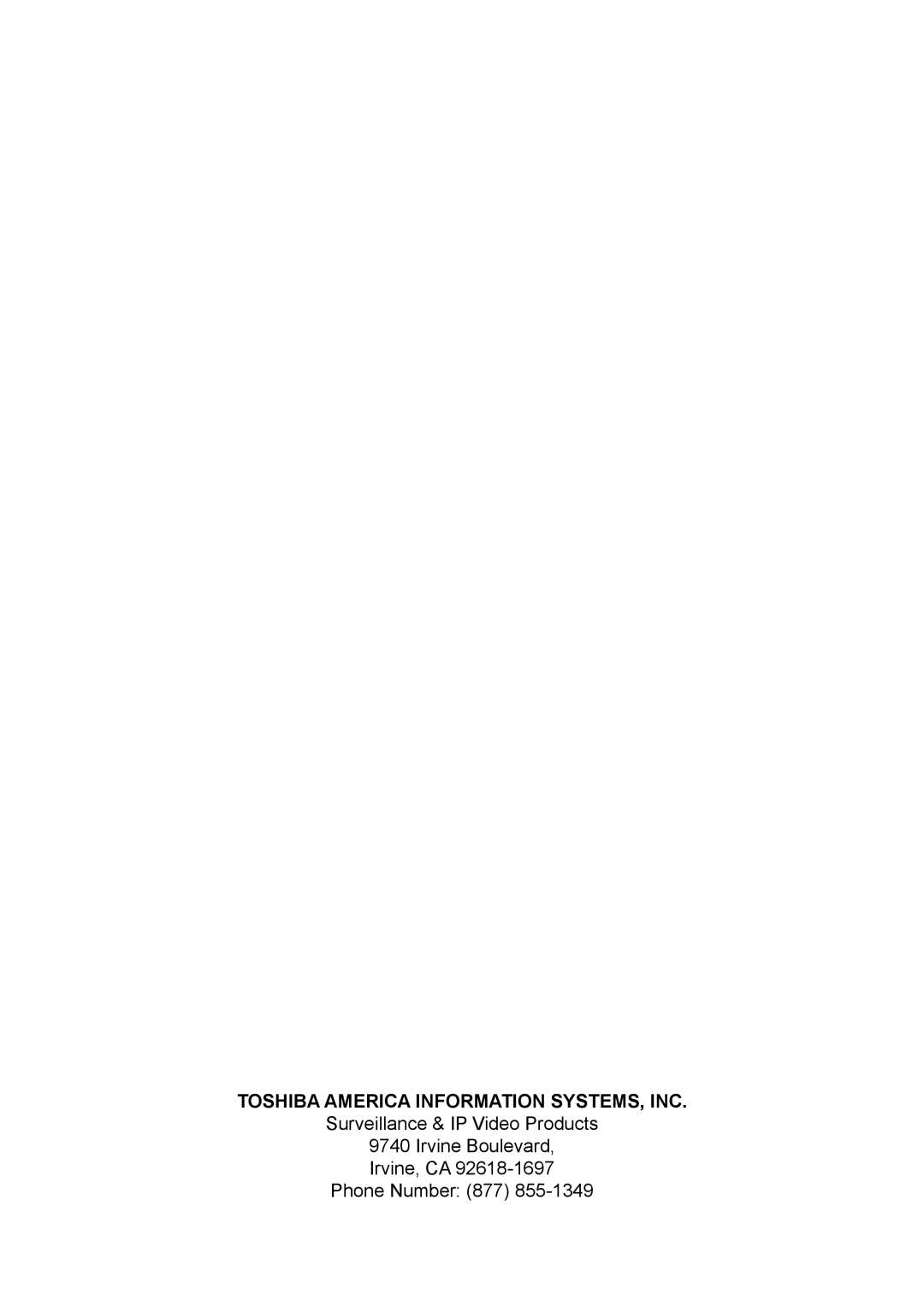 Toshiba IK-WD05A user manual Toshiba America Information SYSTEMS, INC 