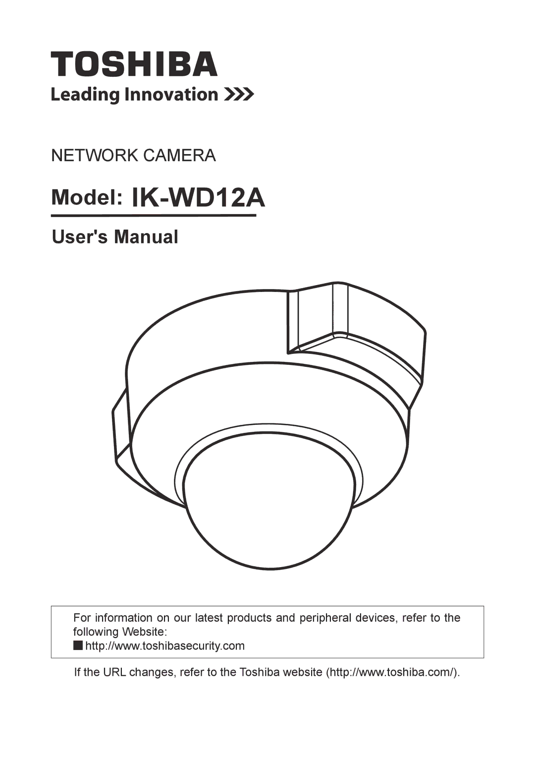 Toshiba user manual Model IK-WD12A 