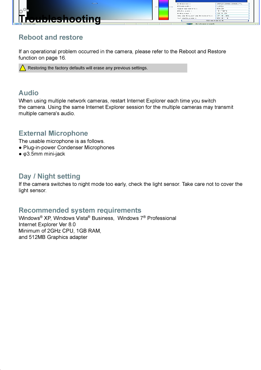 Toshiba IK-WD12A user manual Troubleshooting 