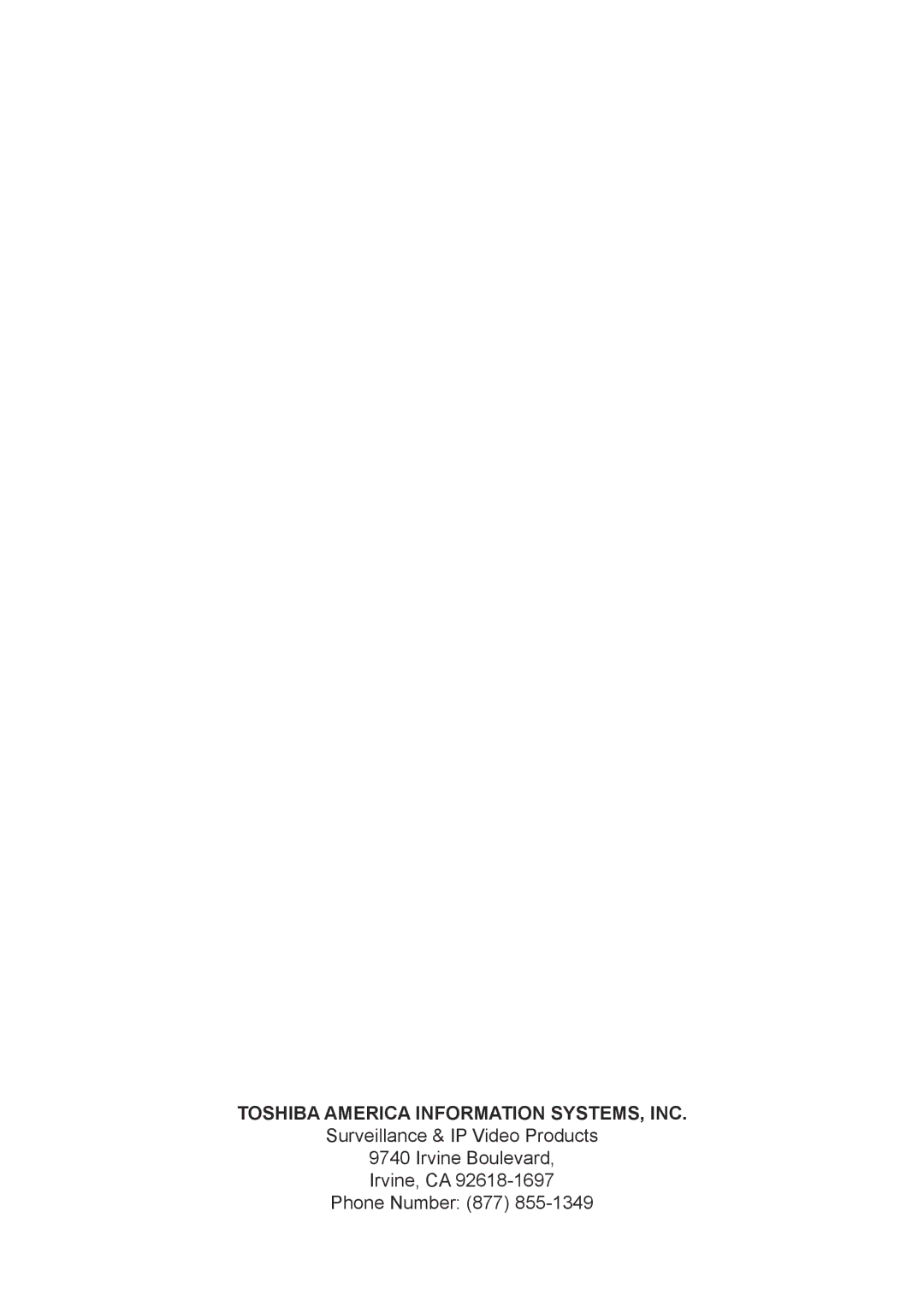 Toshiba IK-WD12A user manual Toshiba America Information SYSTEMS, INC 