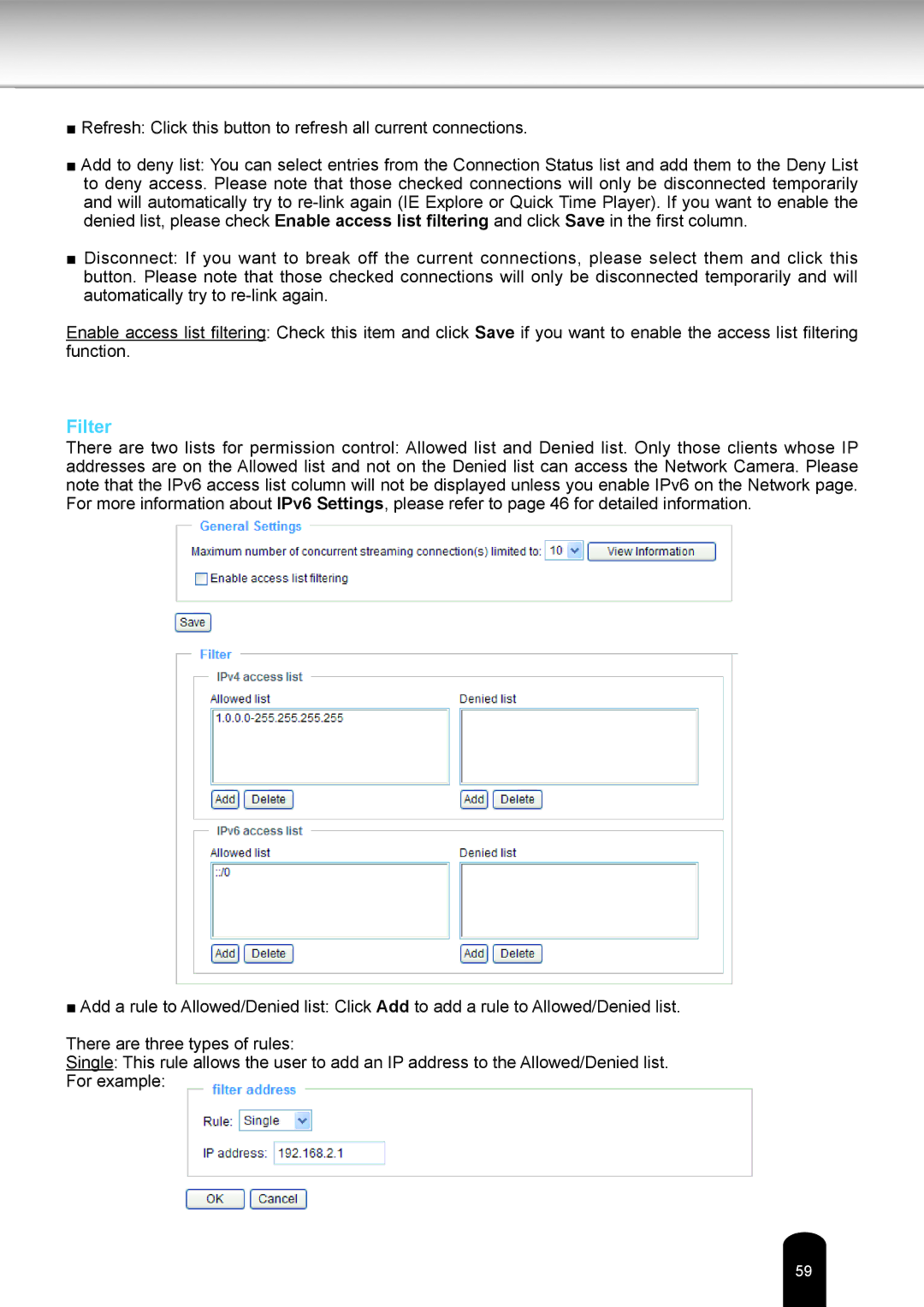 Toshiba IK-WD12A user manual Filter 