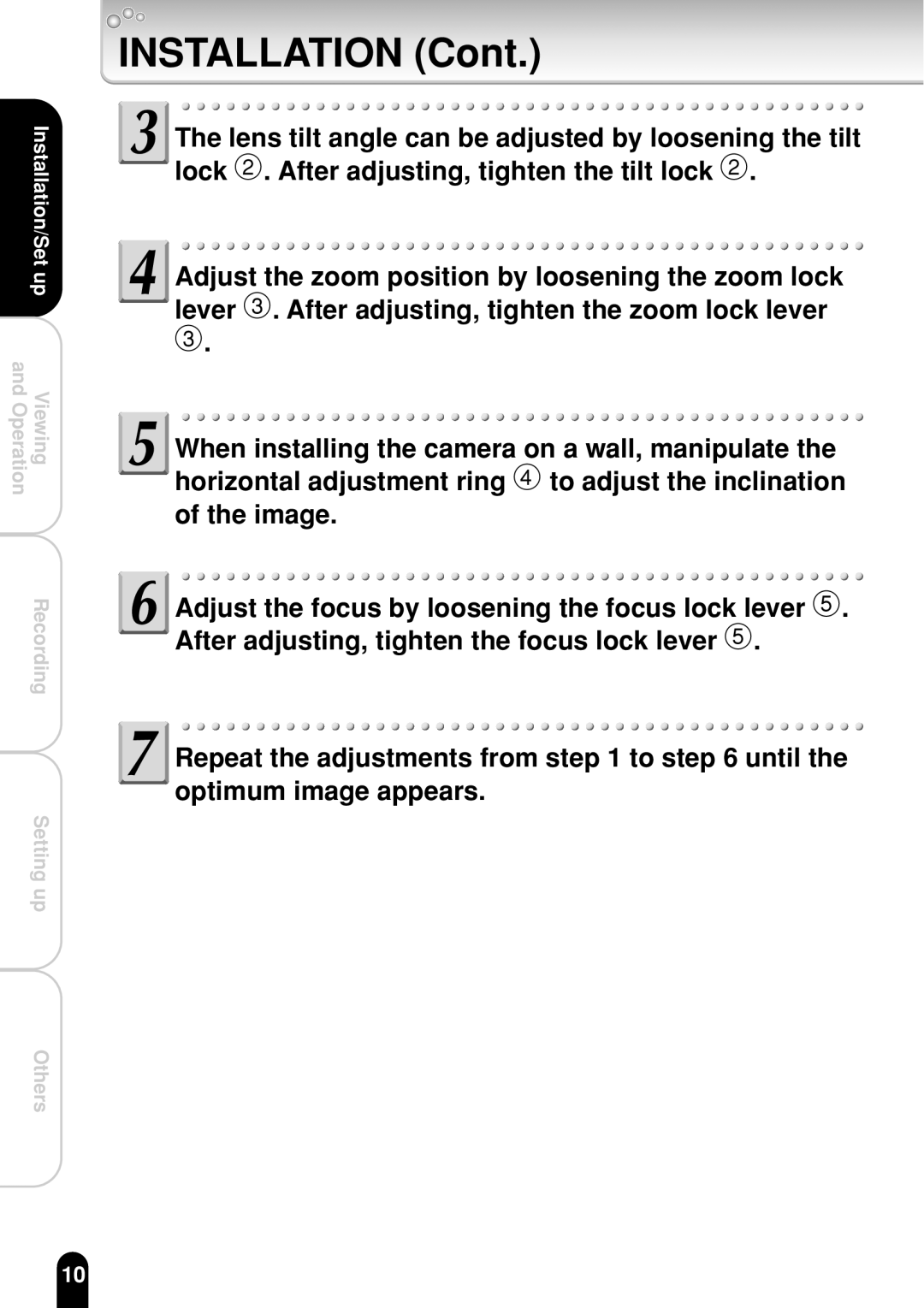 Toshiba IK-WR01A operation manual Installation 