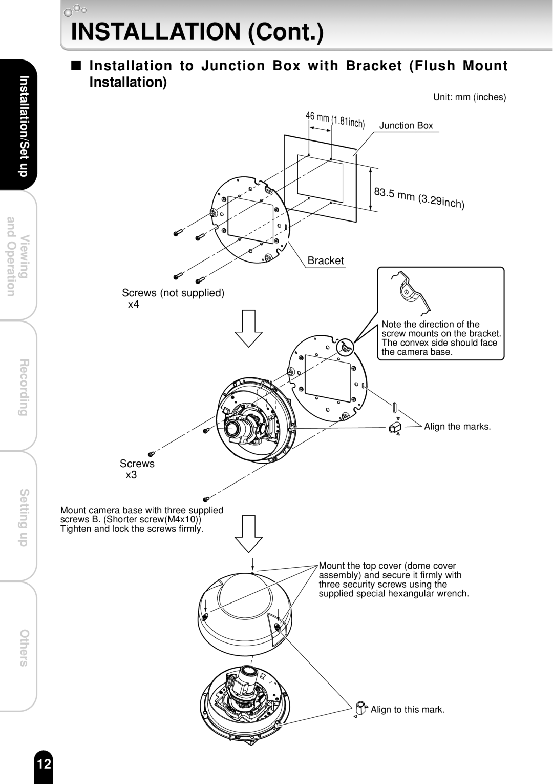 Toshiba IK-WR01A operation manual 46 mm 