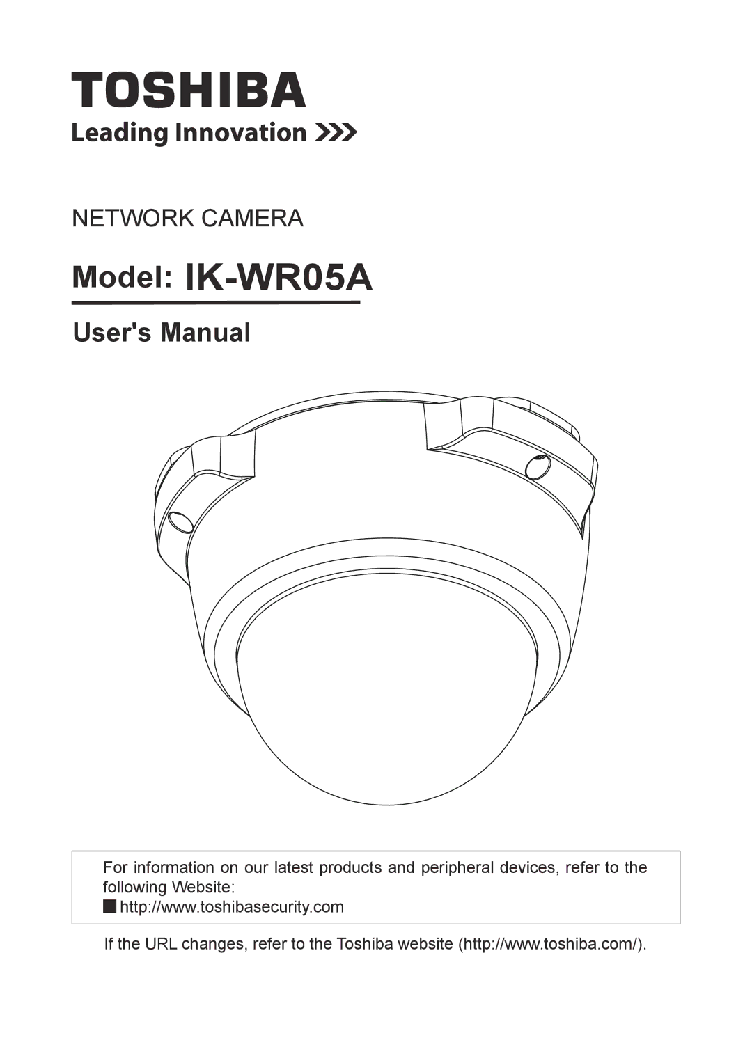 Toshiba user manual Model IK-WR05A 