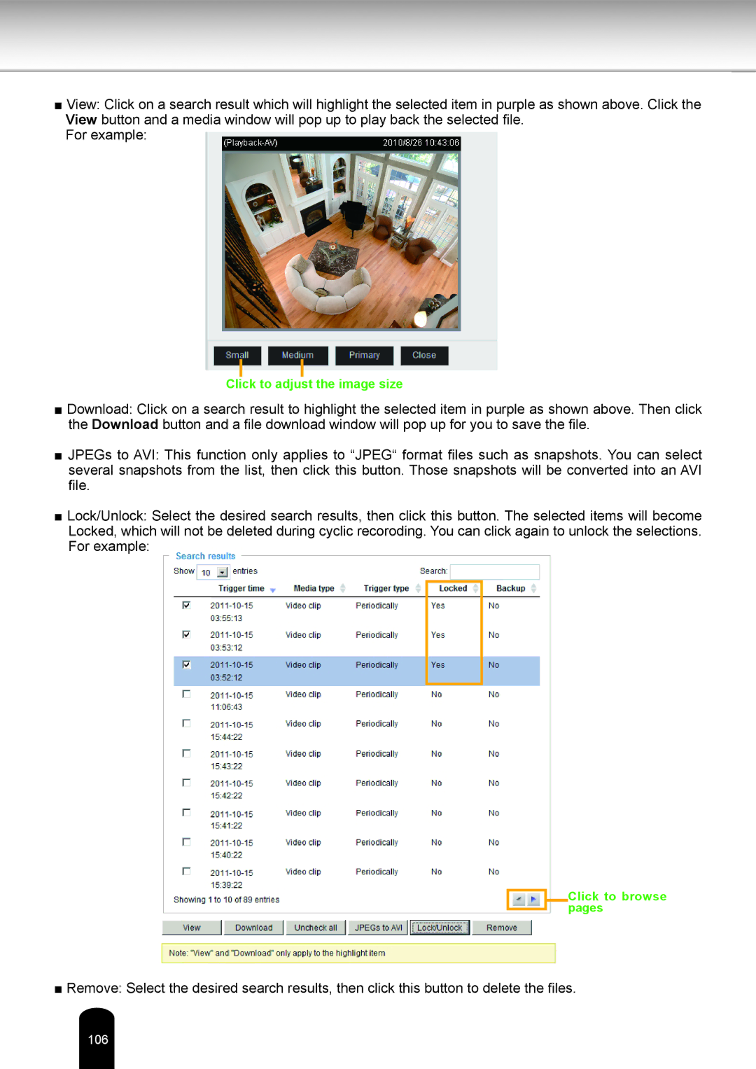 Toshiba IK-WR05A user manual Click to adjust the image size 