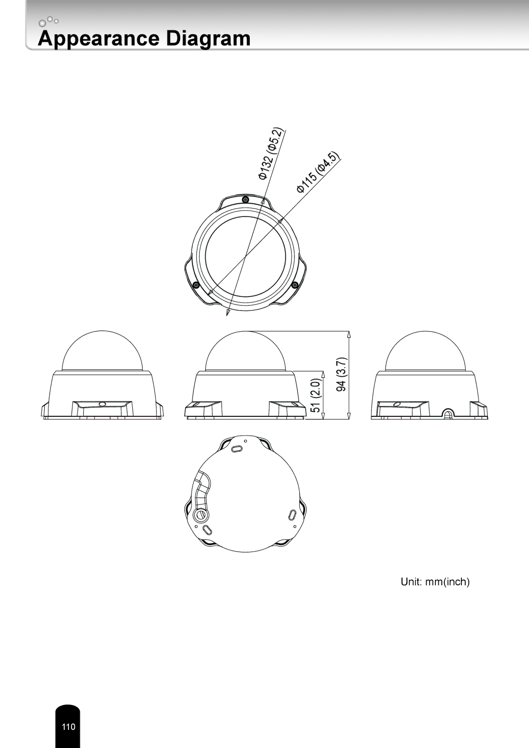 Toshiba IK-WR05A user manual Appearance Diagram 