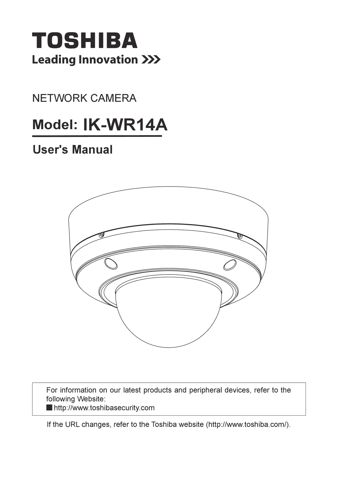 Toshiba user manual Model IK-WR14A 