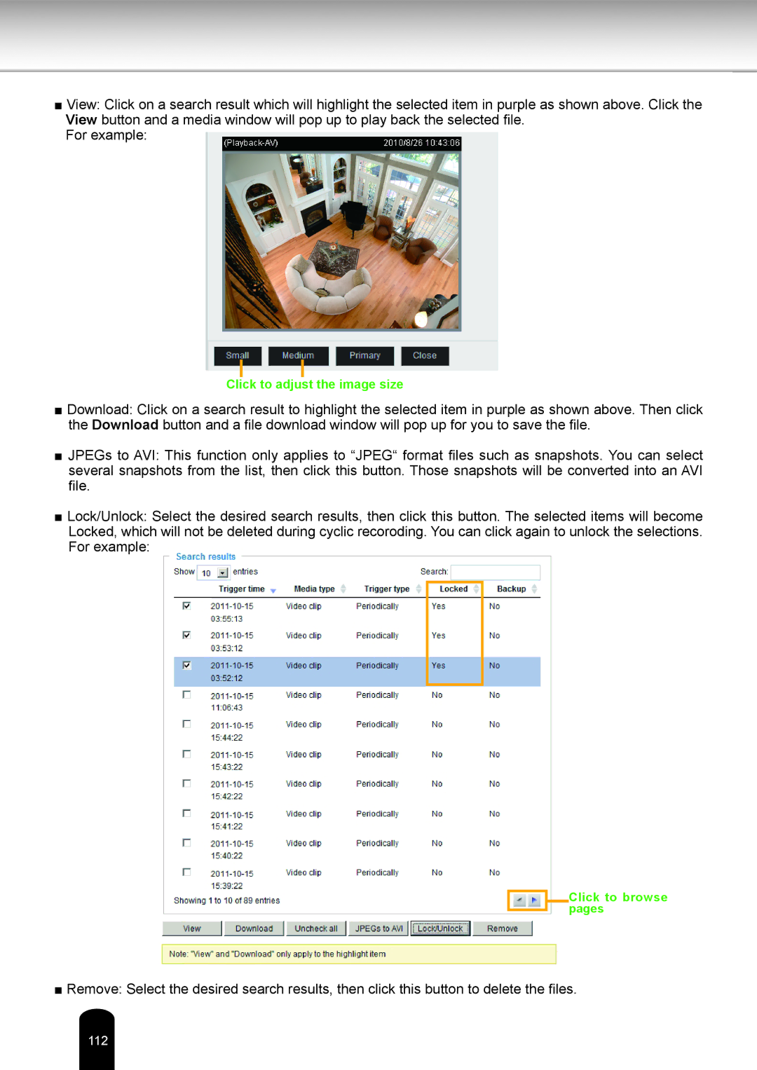 Toshiba IK-WR14A user manual Click to adjust the image size 