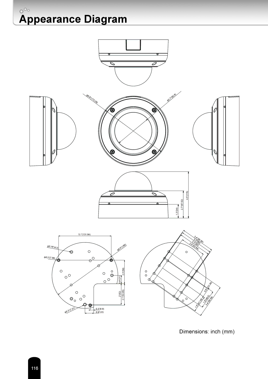 Toshiba IK-WR14A user manual Appearance Diagram 