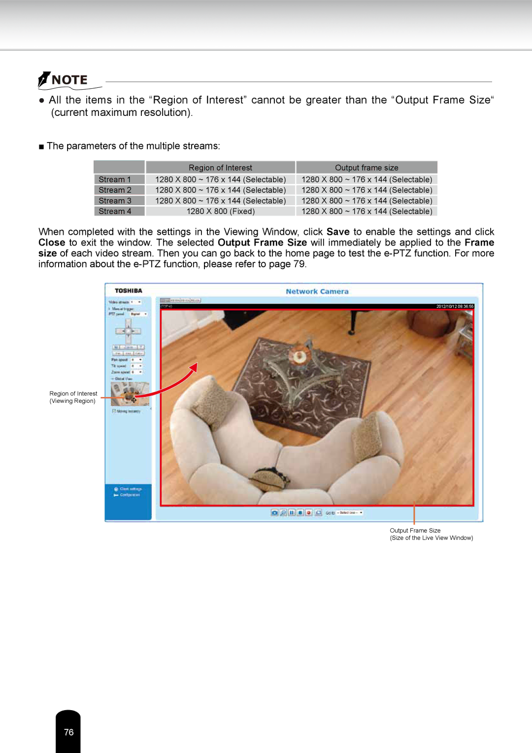 Toshiba IKWR04A user manual Parameters of the multiple streams 