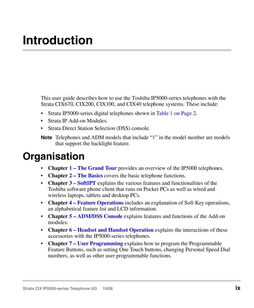 Toshiba IP5000 manual Introduction 