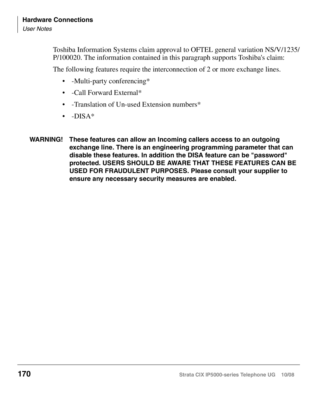 Toshiba IP5000 manual 170 