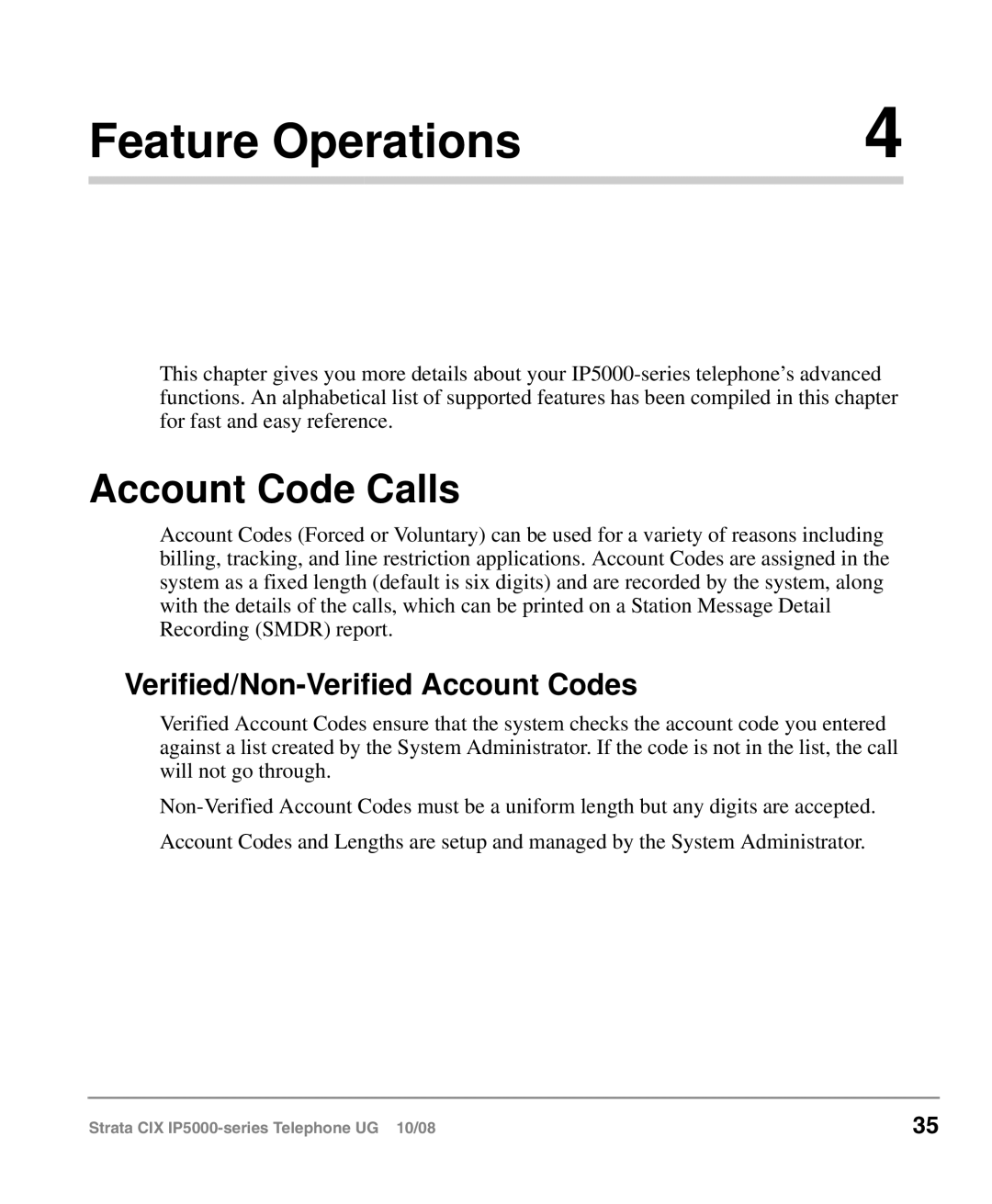 Toshiba IP5000 manual Account Code Calls, Verified/Non-Verified Account Codes 