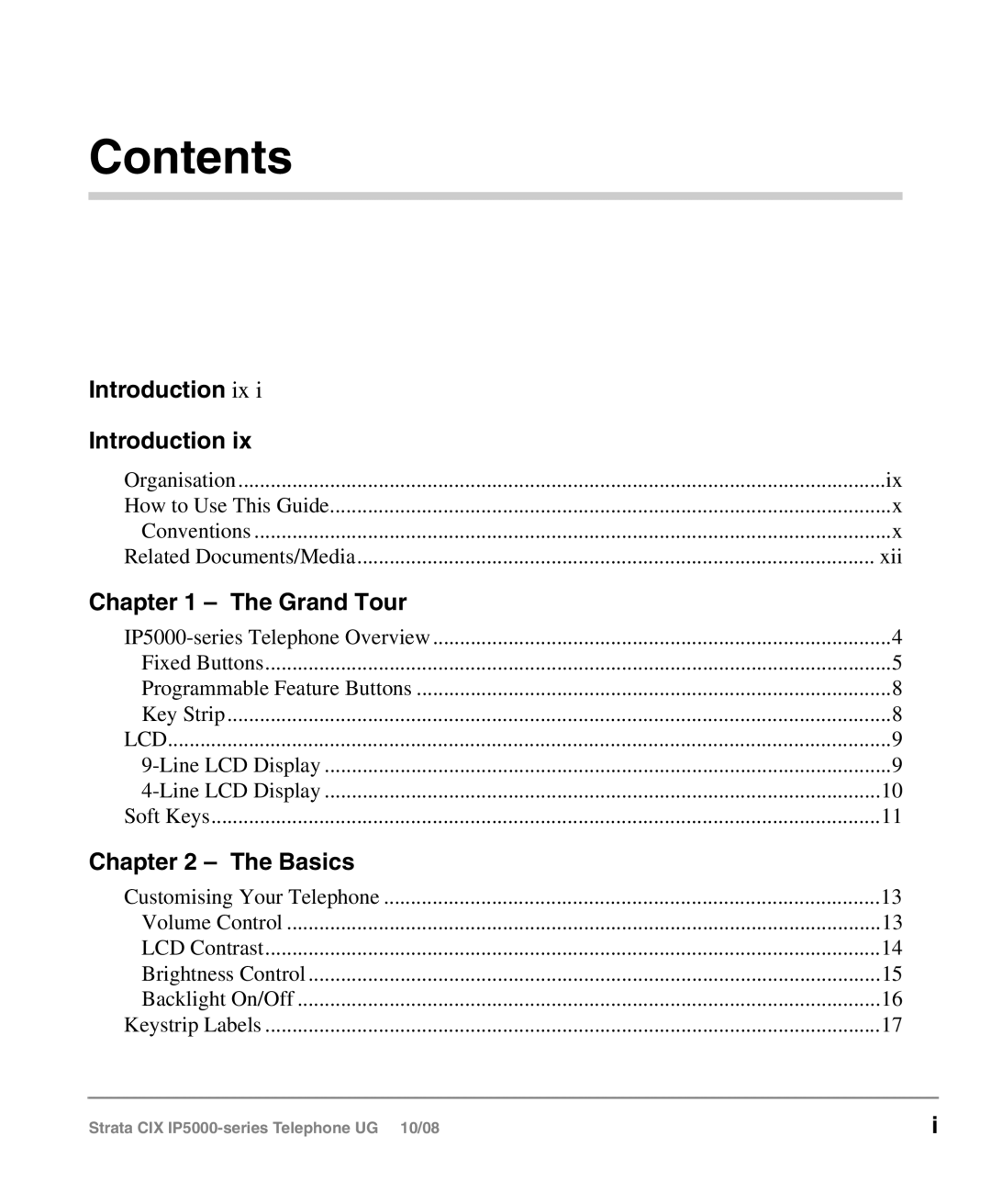 Toshiba IP5000 manual Contents 