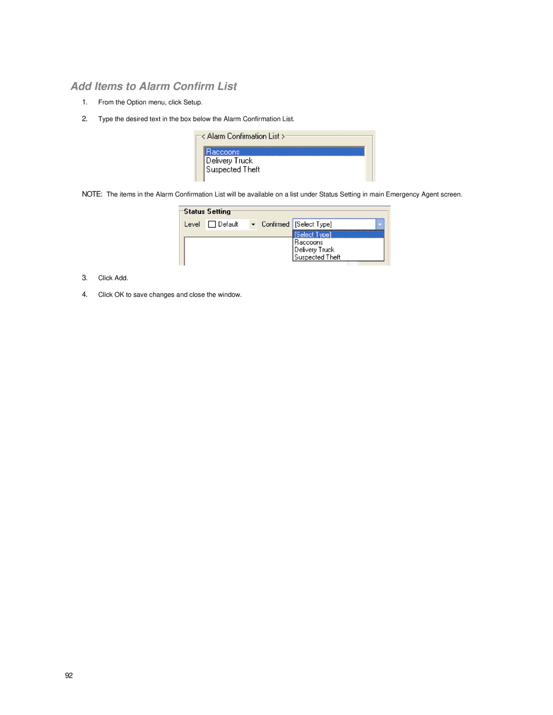 Toshiba IPR Network Video Recorder, IPR16-X, IPR8-X user manual Add Items to Alarm Confirm List 