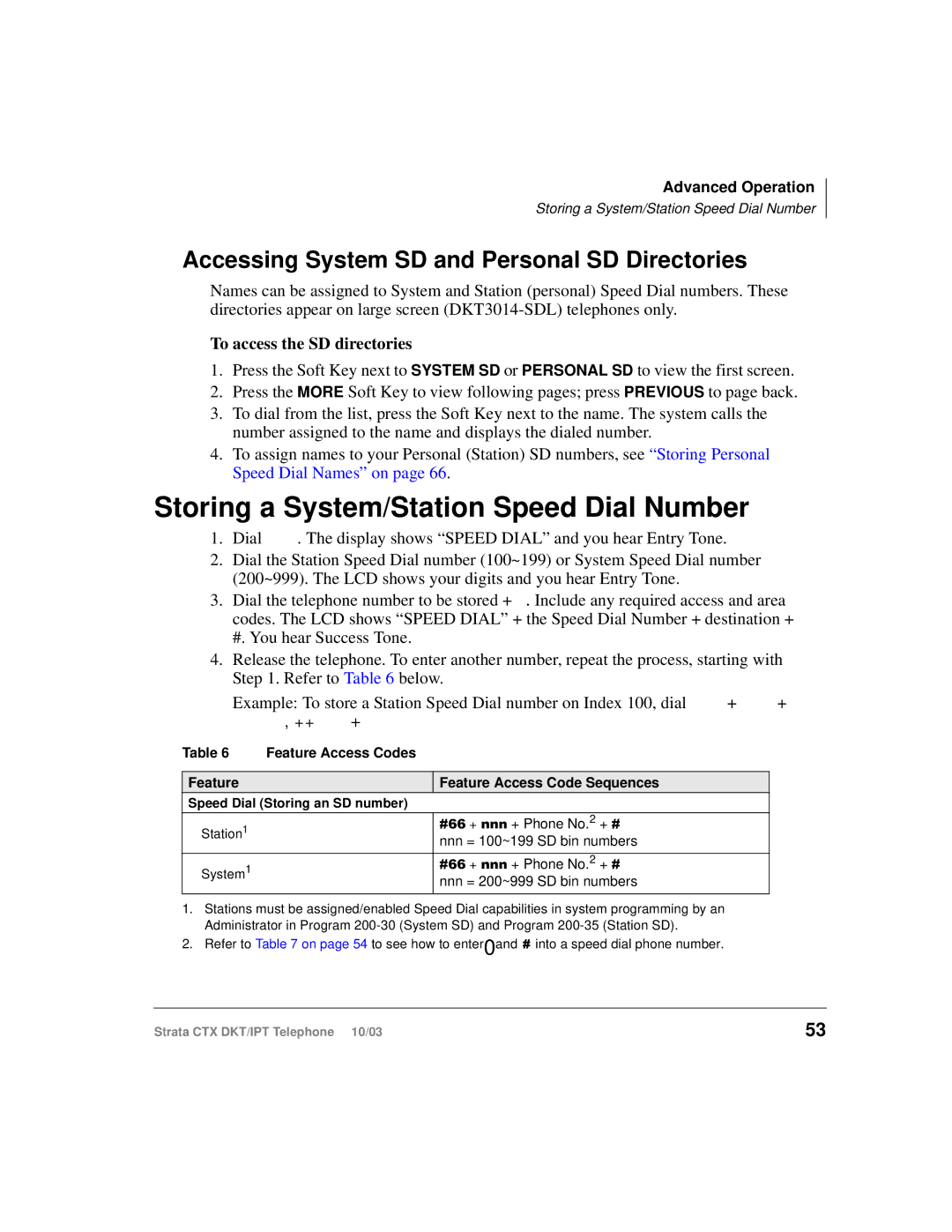 Toshiba DKT, IPT manual Accessing System SD and Personal SD Directories, To access the SD directories 