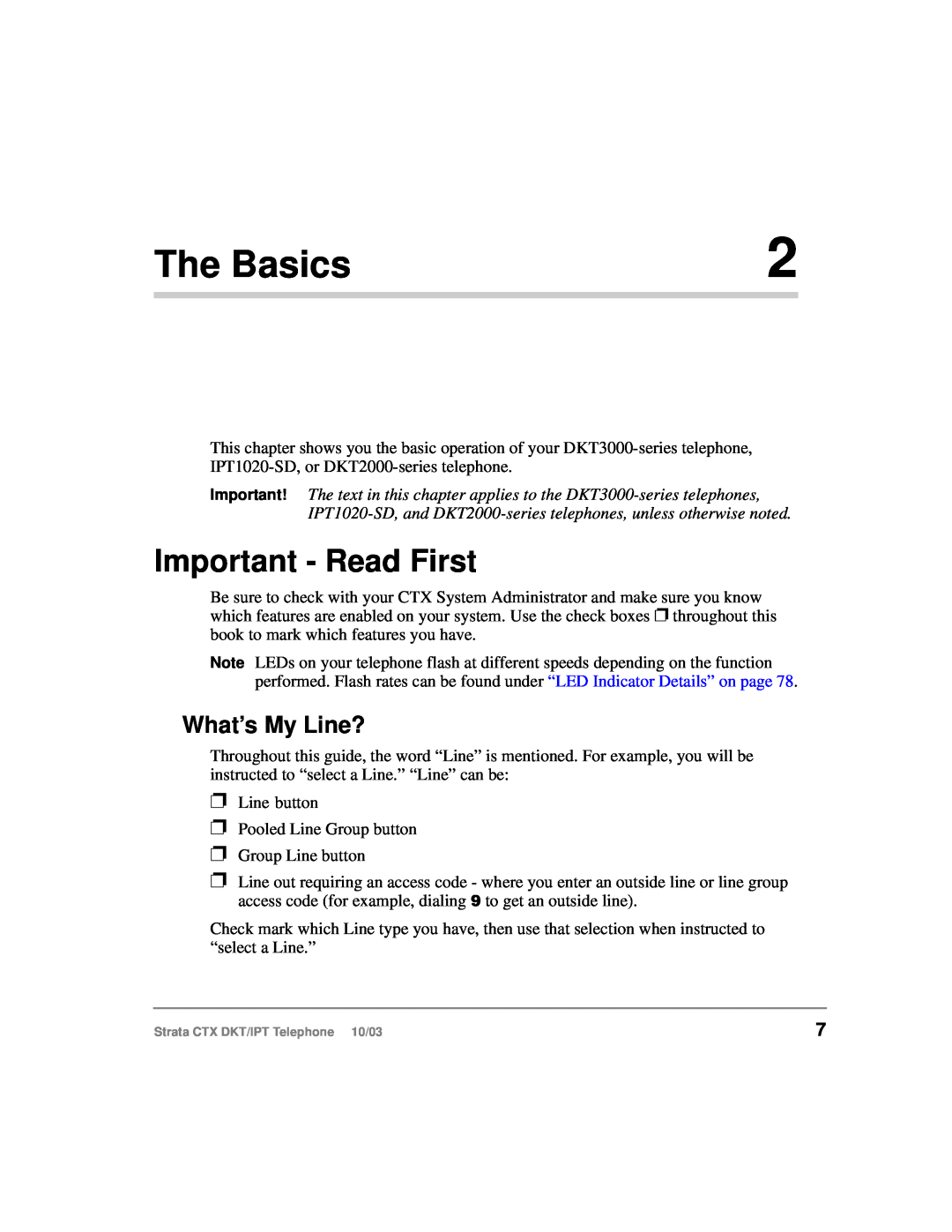 Toshiba DKT, IPT manual The Basics, Important - Read First, What’s My Line? 