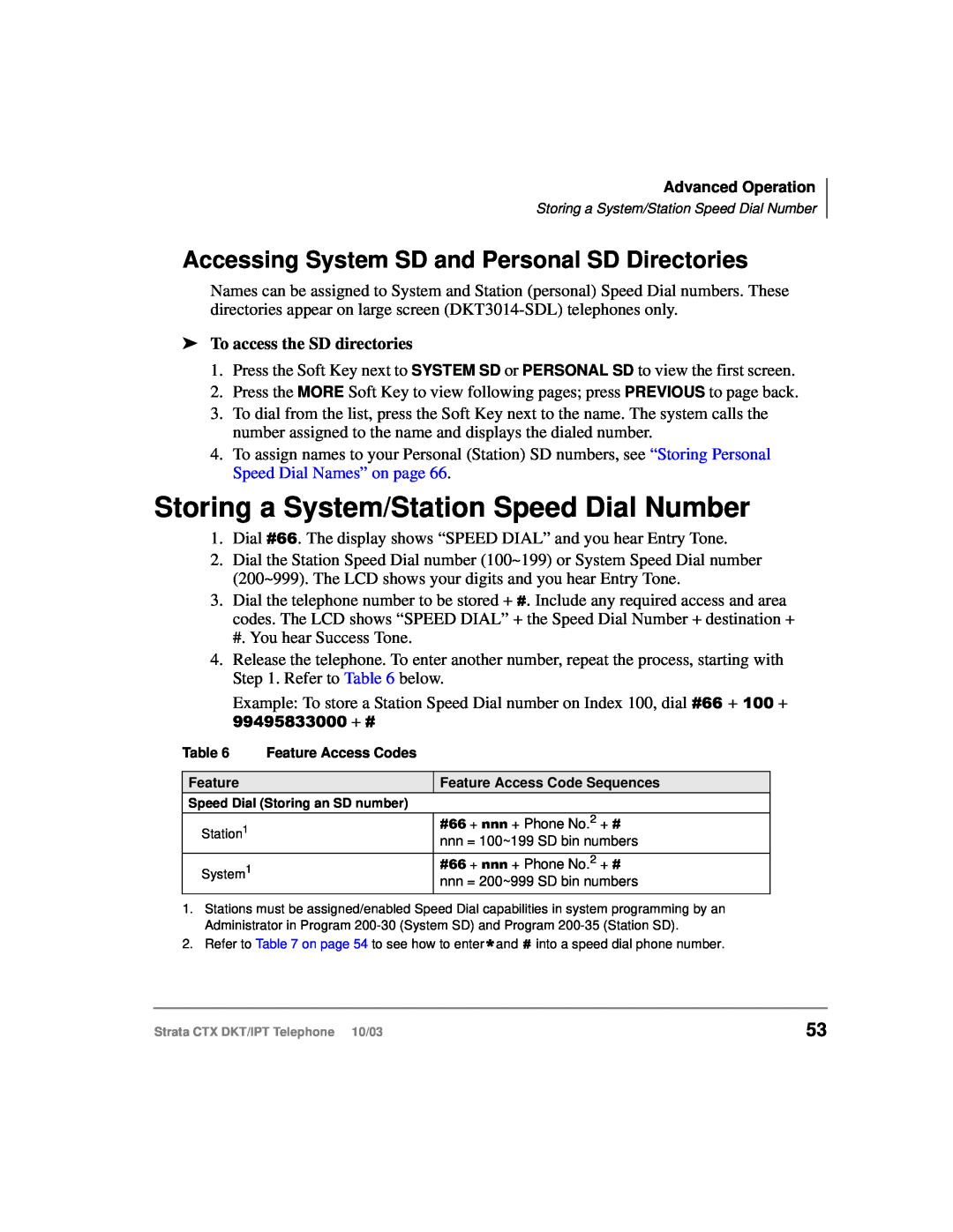 Toshiba DKT, IPT manual Storing a System/Station Speed Dial Number, Accessing System SD and Personal SD Directories 