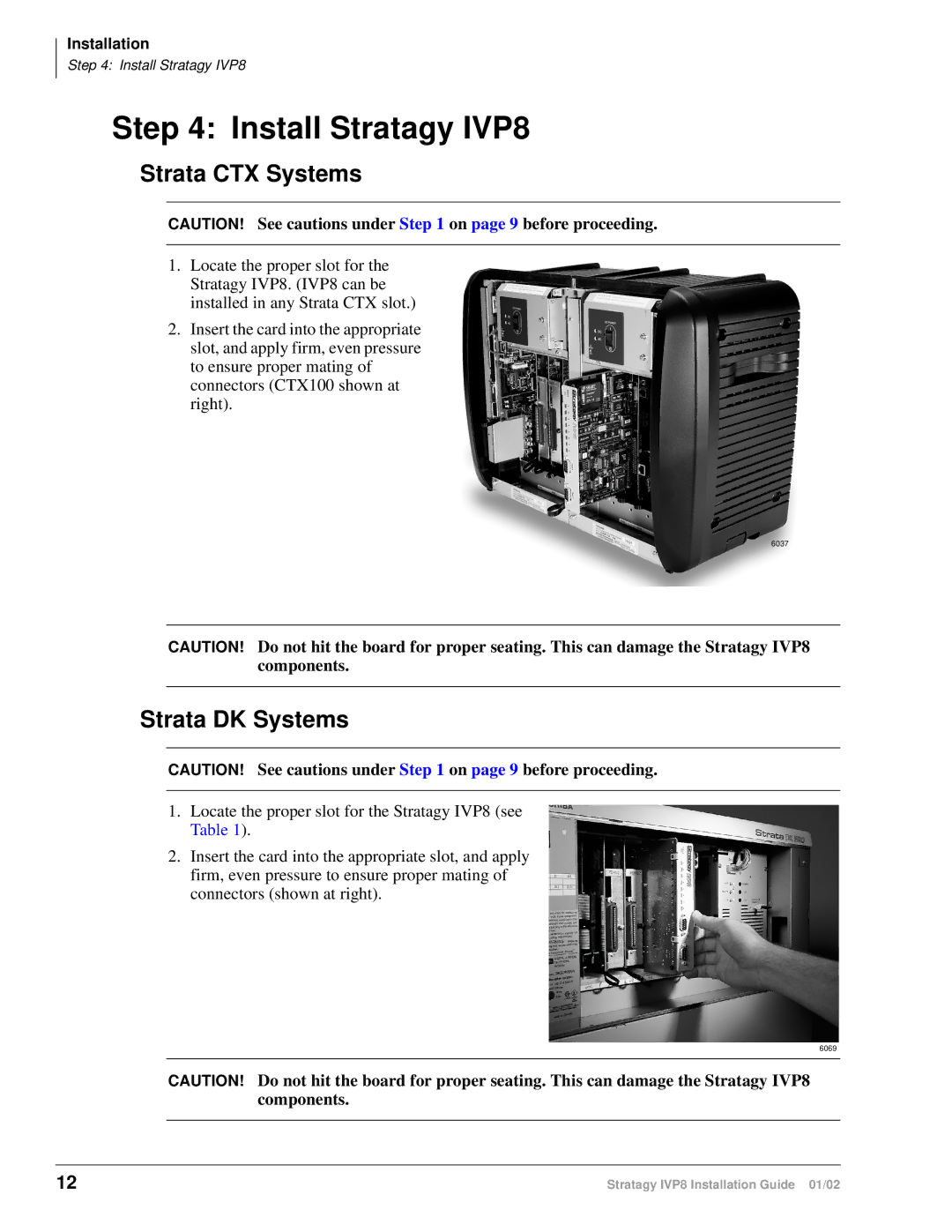 Toshiba manual Install Stratagy IVP8 