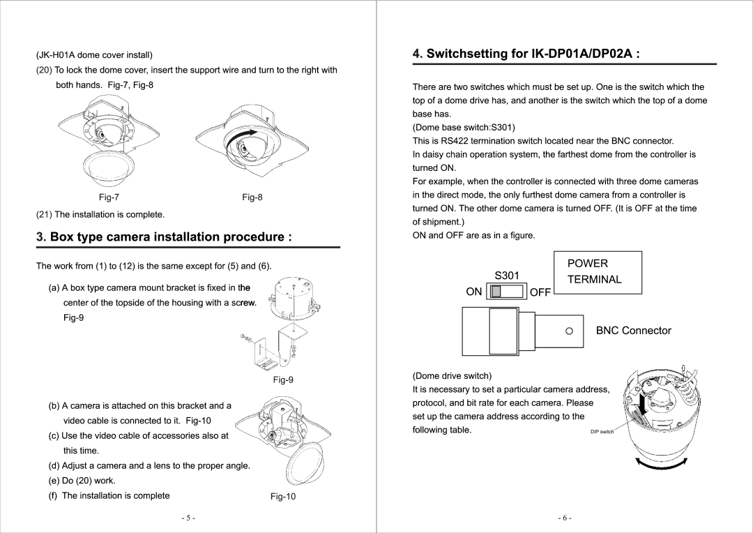 Toshiba JK-H01A manual 