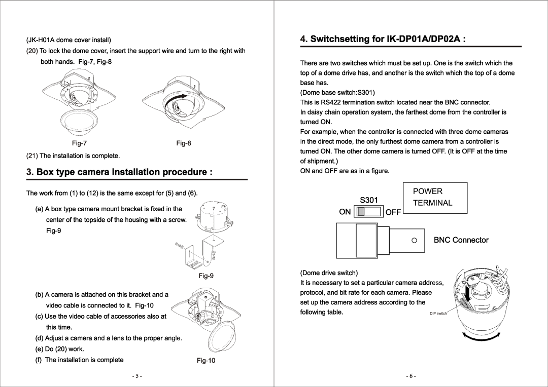 Toshiba JK-H01A manual 