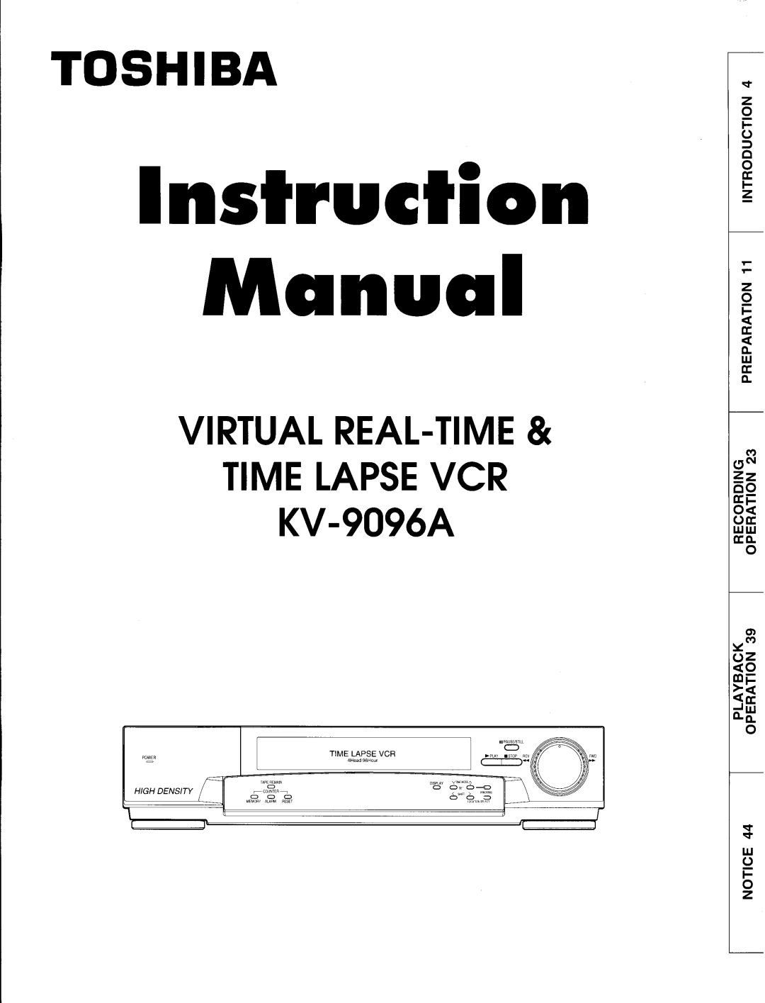 Toshiba KV-9096A manual 