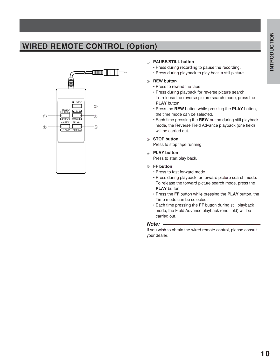 Toshiba kV-9168A instruction manual REW button, Press to start play back, FF button 