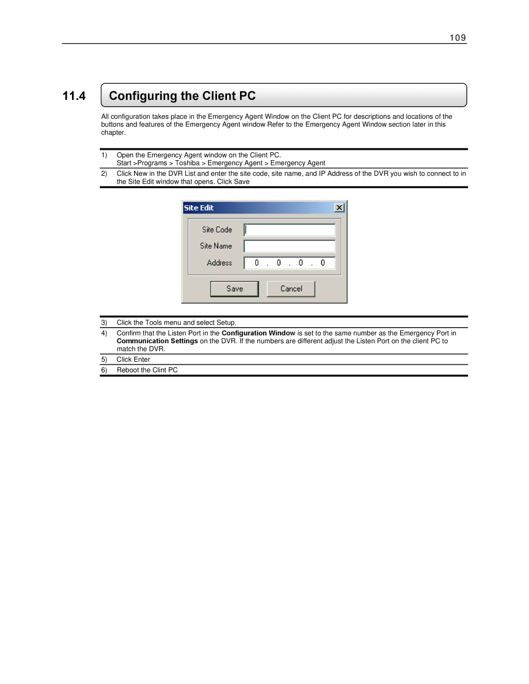 Toshiba KV-DVR manual Configuring the Client PC 