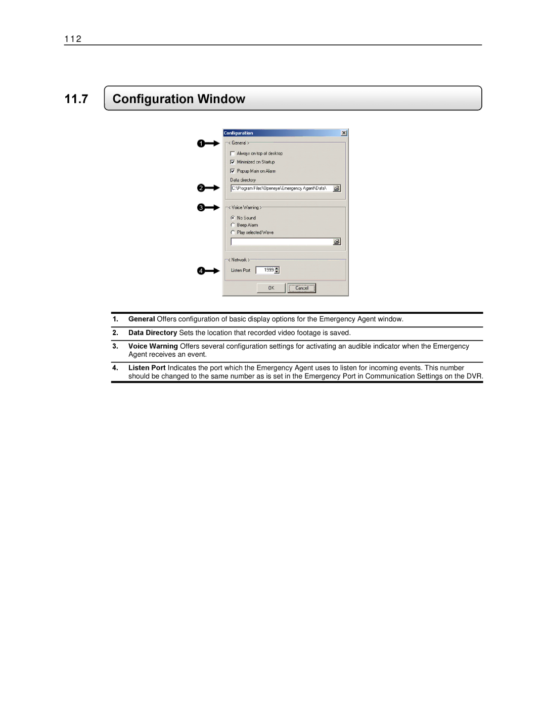 Toshiba KV-DVR manual Configuration Window 