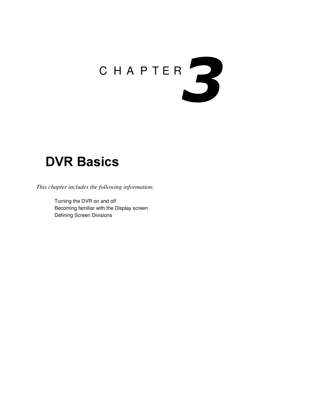 Toshiba KV-DVR manual DVR Basics 