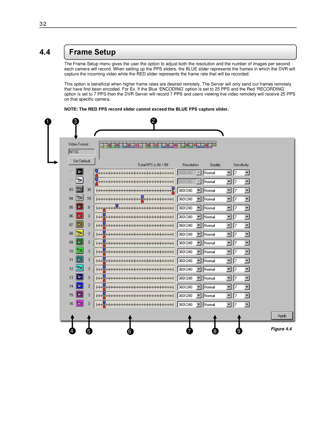 Toshiba KV-DVR manual Frame Setup 