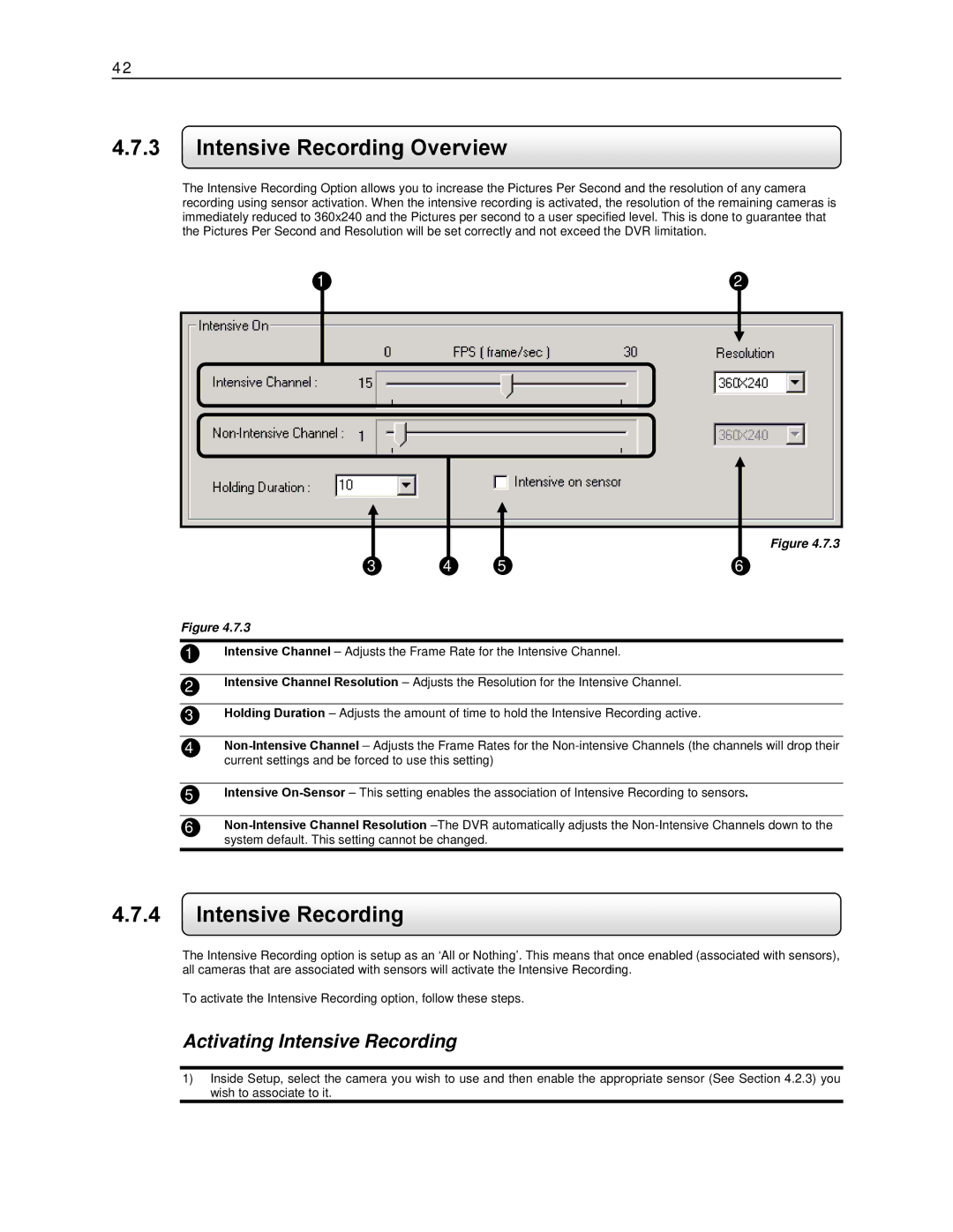 Toshiba KV-DVR manual Intensive Recording Overview, Activating Intensive Recording 