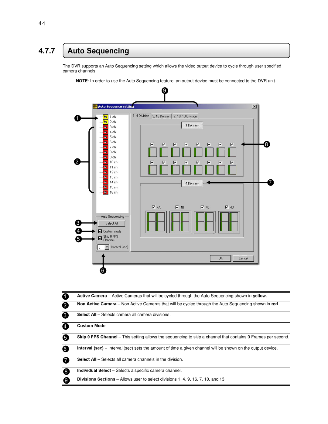 Toshiba KV-DVR manual Auto Sequencing, Custom Mode 