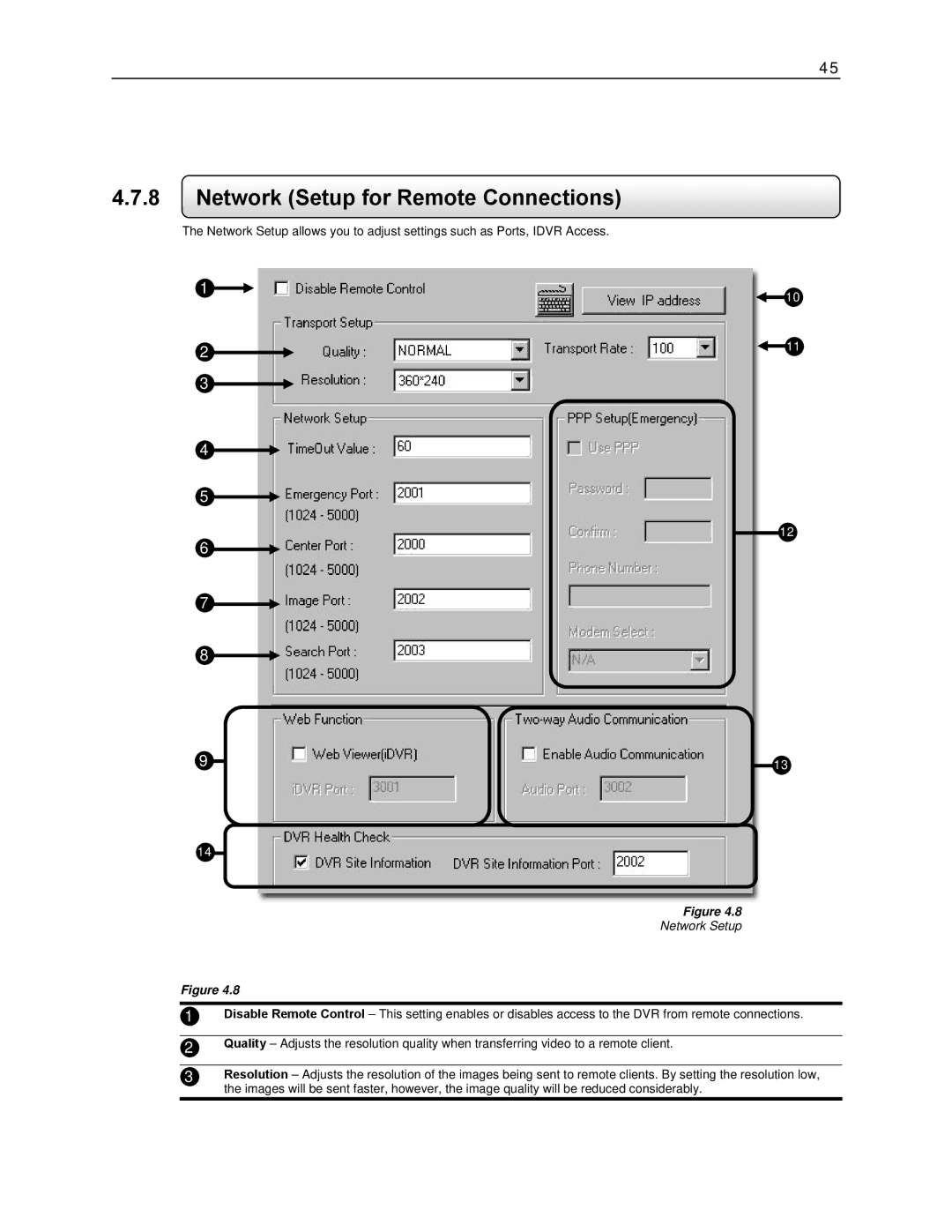 Toshiba KV-DVR manual Network Setup for Remote Connections 