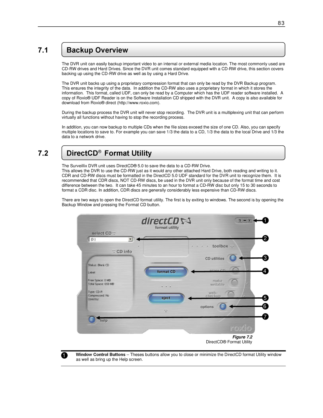 Toshiba KV-DVR manual Backup Overview, DirectCD Format Utility 