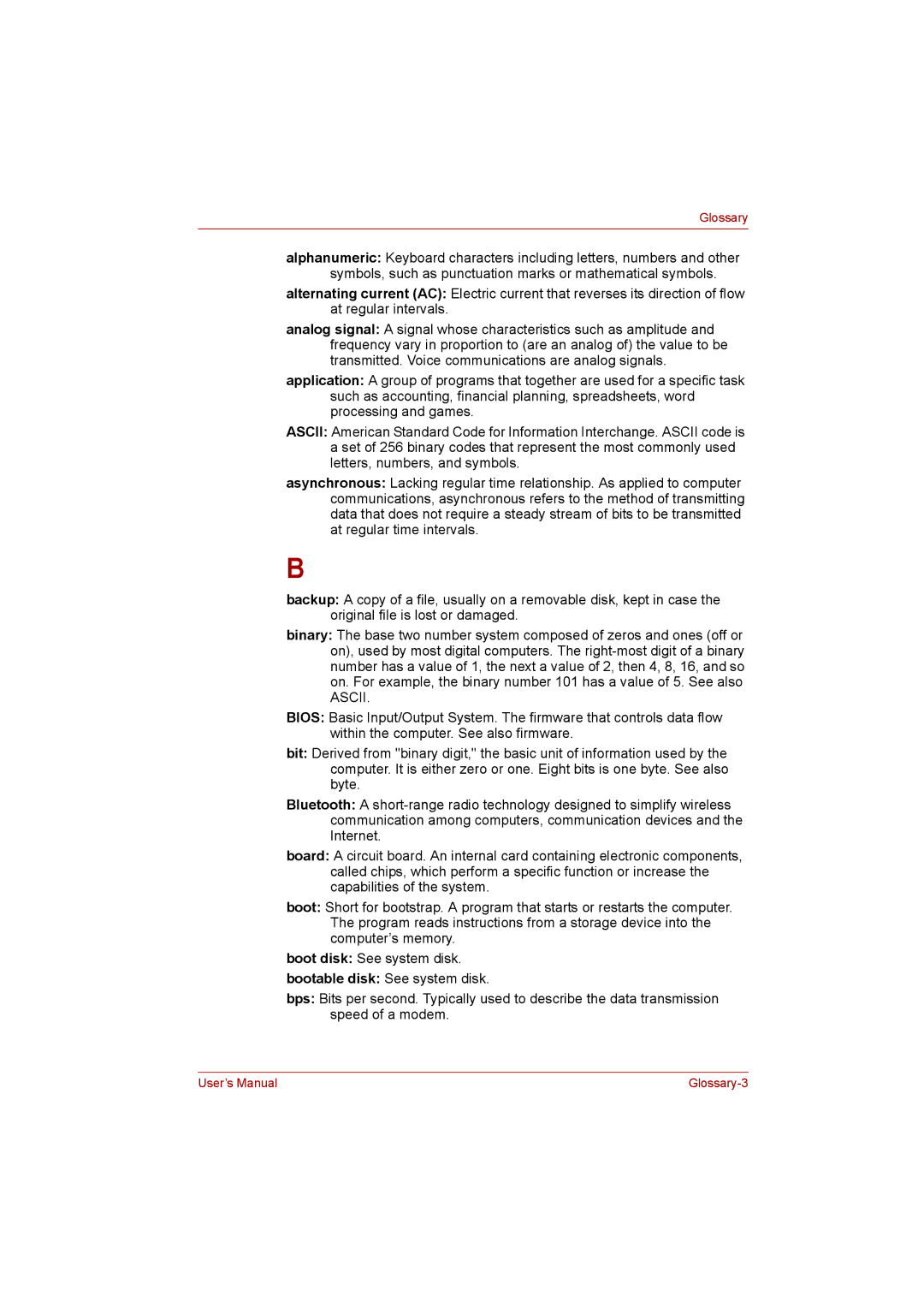 Toshiba L500D user manual Ascii 