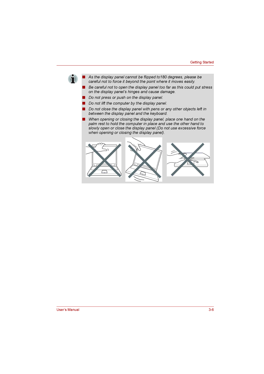 Toshiba L500D user manual Getting Started 