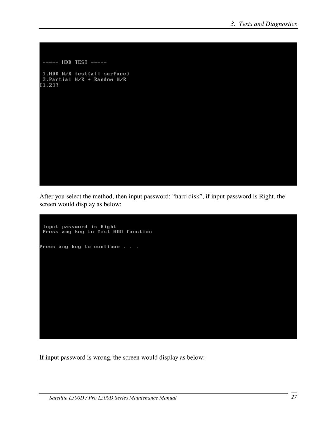 Toshiba L500D manual TestsandDiagnostics 