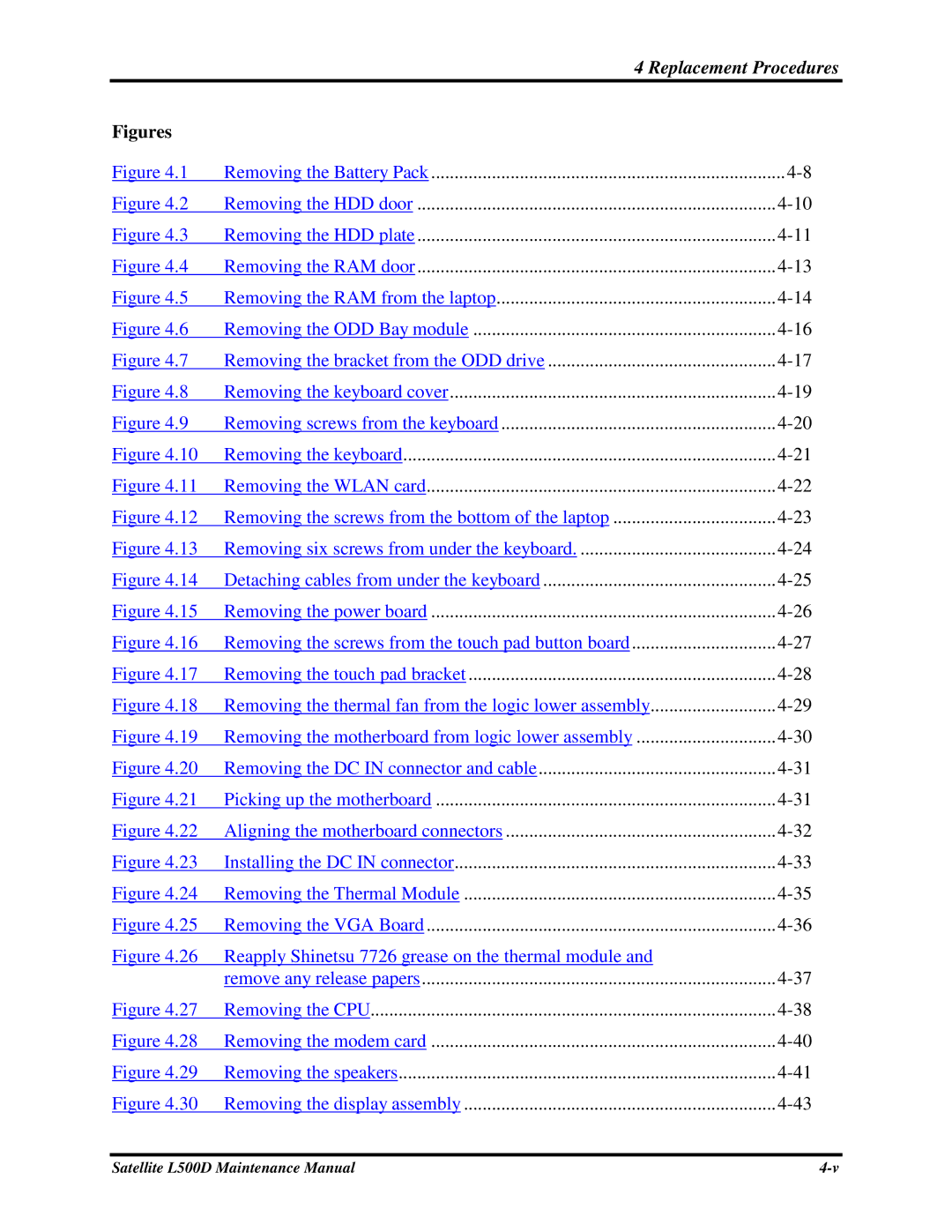 Toshiba L500D manual Figures 