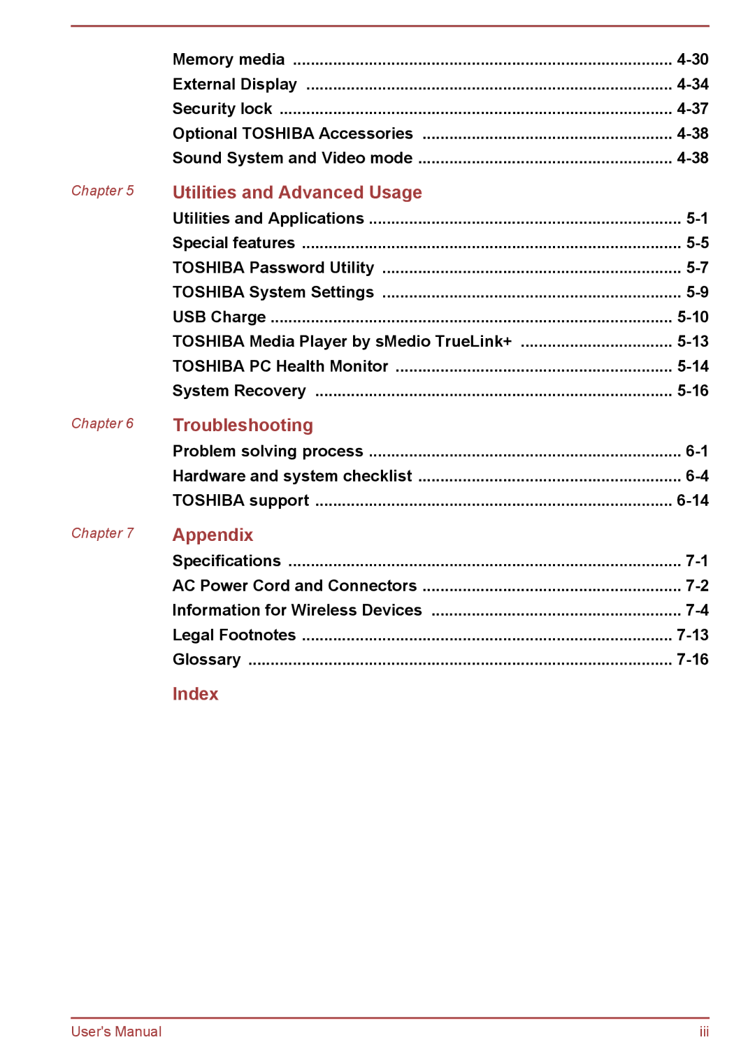 Toshiba L50-A/L50D-A, L50t-A/L50Dt-A user manual Troubleshooting 