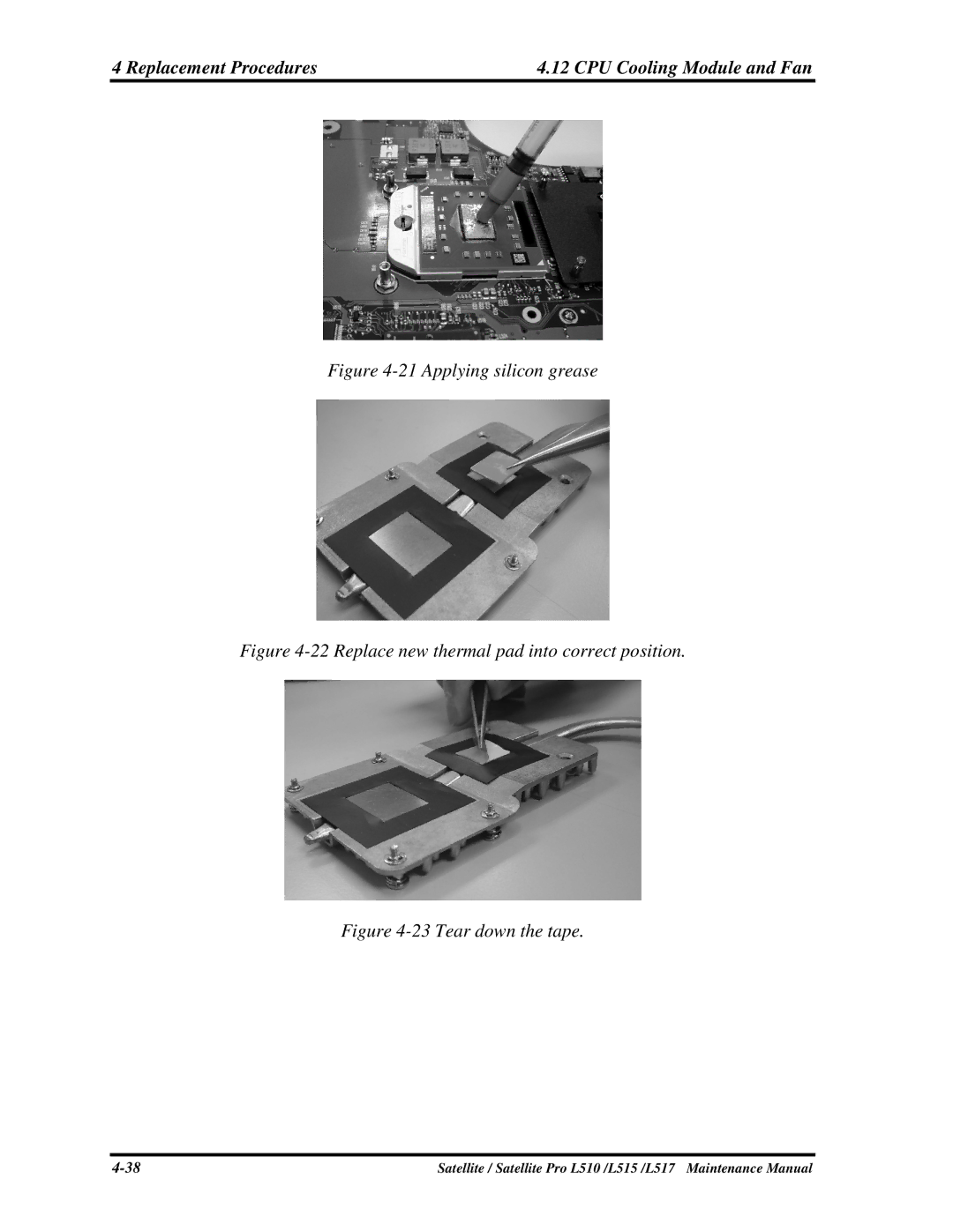 Toshiba L515, L517 manual 21Applyingsilicongrease 