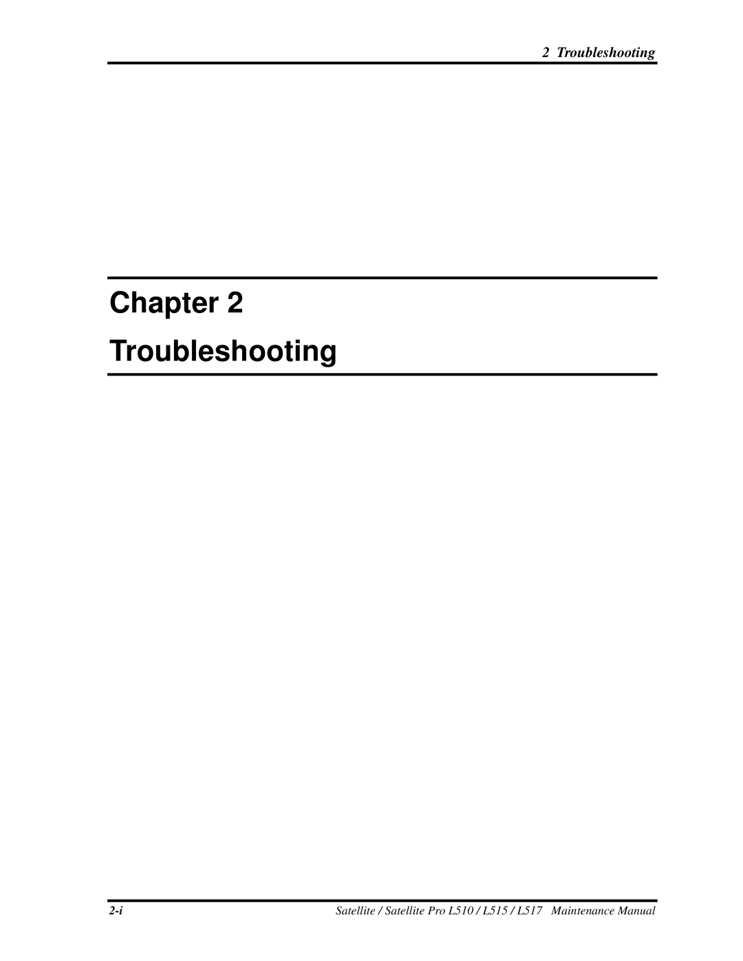 Toshiba L515, L517 manual Troubleshooting 