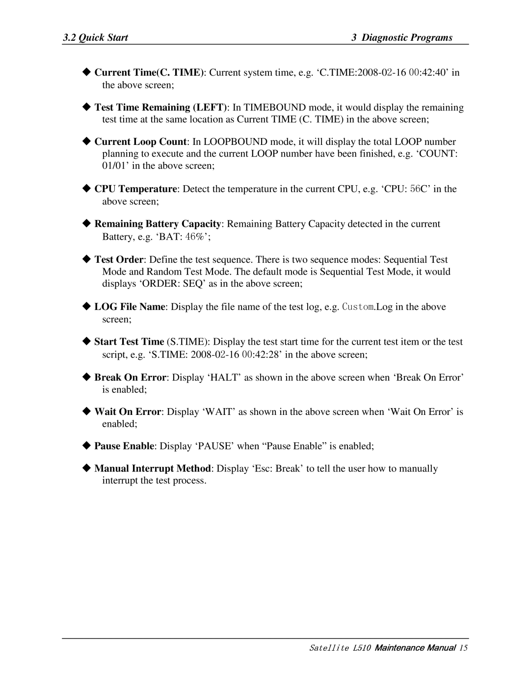 Toshiba L517, L515 manual PauseEnableDisplay‘PAUSE’whenPauseEnableisenabled 