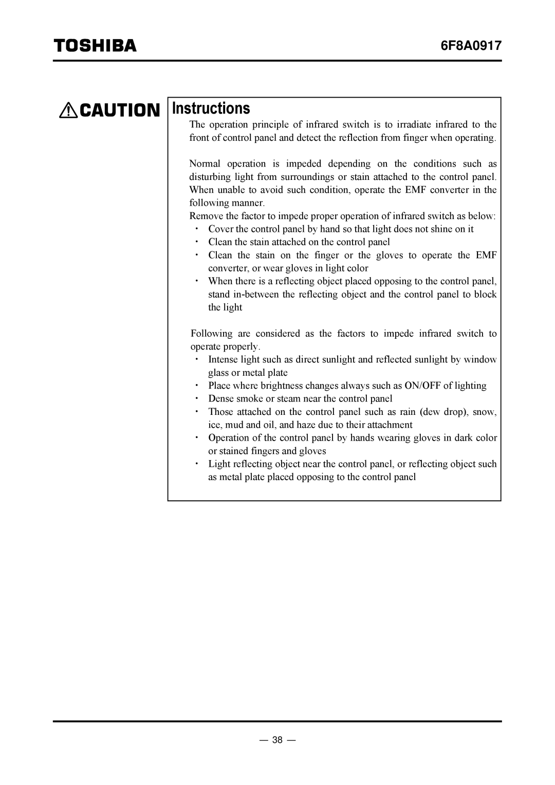 Toshiba L5232 manual Instructions 