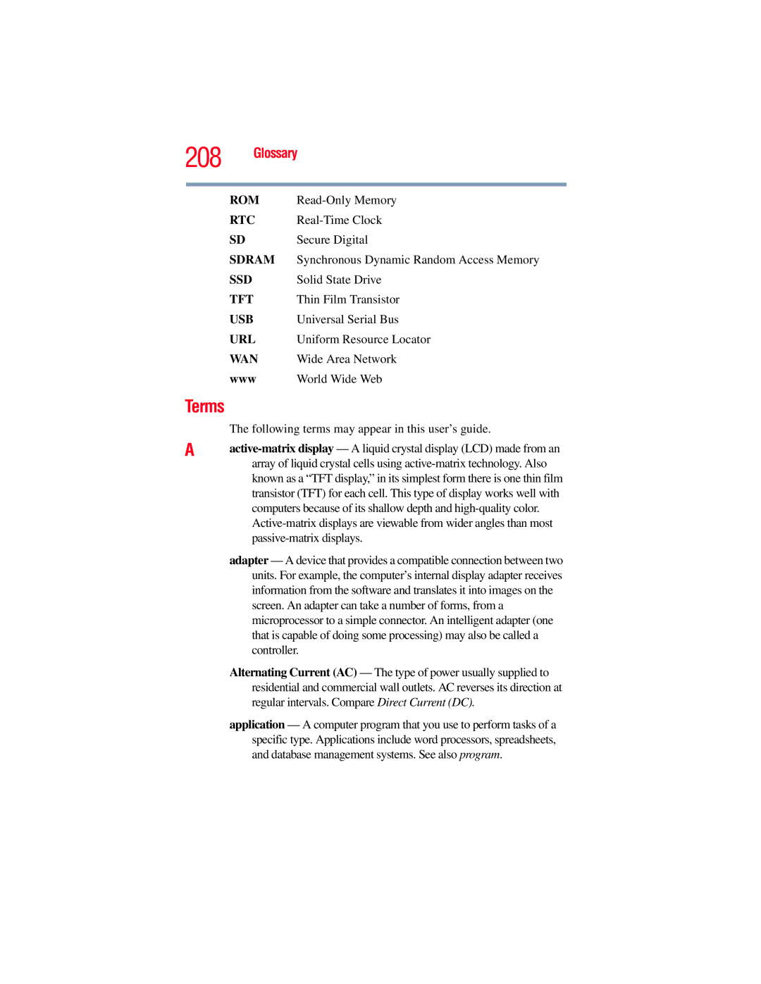 Toshiba L640, L650 manual Terms 